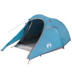 vidaXL Tente de camping tunnel 2 personnes bleu imperméable