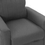 vidaXL Fauteuil Gris foncé Tissu