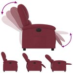 vidaXL Fauteuil inclinable électrique Rouge bordeaux Tissu
