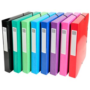 Boîte De Classement Iderama Dos De 40mm - A4 - Couleurs Assorties - X 8 - Exacompta