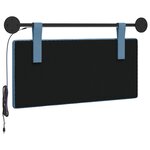 vidaXL Tête de lit suspendue Bleu Tissu en velours côtelé