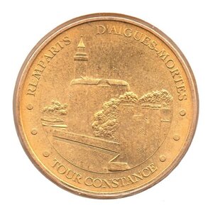 Mini médaille monnaie de paris 2007 - remparts d’aigues-mortes (tour constance)