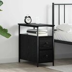 vidaXL Cabinet de chevet Chêne noir 30 x 60 x 60 cm Bois d'ingénierie