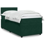 vidaXL Sommier à lattes de lit et matelas Vert foncé 80x200 cm Velours