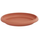 vidaXL Plateau à fleurs rond 6 Pièces Rouge brique Ø 14 x 2 cm Plastique