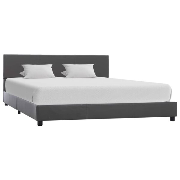 vidaXL Cadre de lit Gris Similicuir 140 x 200 cm