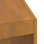 vidaXL Braise Marron 50 x 50 x 100 cm Acier résistant aux intempéries