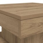vidaXL Table basse avec lumières LED chêne artisanal 50x50x40 cm