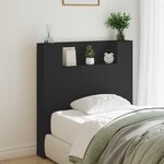 vidaXL Tête de lit Noir 100 x 16 5 x 103 5 cm Bois d'ingénierie