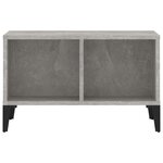 vidaXL Table basse Gris béton 60x50x36 5 cm Bois d'ingénierie