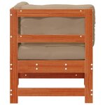 vidaXL Canapé d'angle de jardin Bois de pin massif Brun cire