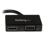 Startech.com adaptateur audio / vidéo de voyage - convertisseur 2-en-1 mini displayport vers hdmi ou vga