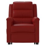 vidaXL Fauteuil de massage Rouge bordeaux Similicuir