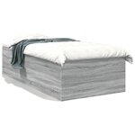 vidaXL Cadre de lit sonoma gris 90x200 cm bois d'ingénierie