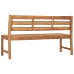 vidaXL Banc de jardin 150 cm Bois de teck solide