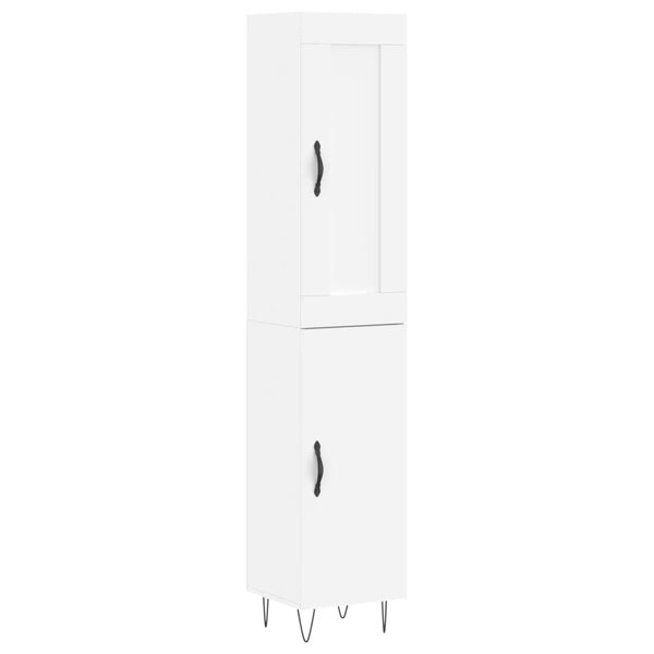vidaXL Buffet haut Blanc 34 5x34x180 cm Bois d'ingénierie