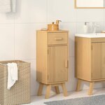 vidaXL Cabinet de salle de bain avec étagère Marron 35 x 30 x 90 cm