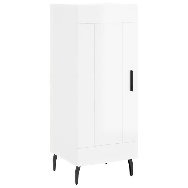 vidaXL Buffet Blanc brillant 34 5x34x90 cm Bois d'ingénierie