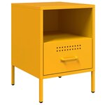 vidaXL Tables de chevet 2 Pièces jaune moutarde 36x39x50 5 cm acier