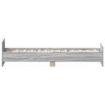vidaXL Cadre de lit avec tête de lit Sonoma gris 80 x 200 cm