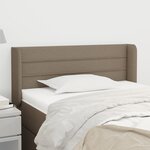 vidaXL Tête de lit avec oreilles Taupe 93x16x78/88 cm Tissu