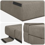 vidaXL Canapé-lit pliable Gris clair 70 x 80 x 60 cm Tissu