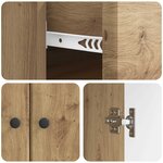 vidaXL Buffet Chêne artisanal 66 x 34 5 x 90 cm Bois d'ingénierie