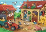 Ravensburger puzzles 2x12 pièces - le travail à la ferme