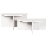 vidaXL Table basse 2 Pièces Blanc 79 x 39.5 x 40 cm Bois de pin massif