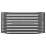 vidaXL Lit surélevé de jardin Acier galvanisé Anthracite