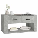 vidaXL Table basse Gris béton 80x50x40 cm Bois d'ingénierie