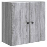 vidaXL Armoire Murale 59 x 31 x 60 cm Bois d'ingénierie Sonoma gris