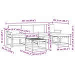 vidaXL Ensemble de canapés d'extérieur 6 pc Blanc et crème