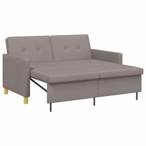 vidaXL Canapé-lit escamotable Taupe Tissu