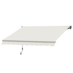 Store banne manuel rétractable aluminium polyester imperméabilisé 3L x 2 5l m crème
