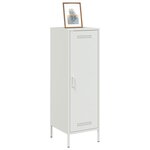 vidaXL Buffet haut blanc 36x39x113 cm acier