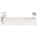vidaXL Cadre de lit sans matelas blanc 135x190 cm bois de pin massif