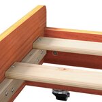 vidaXL Cadre de lit Marron 90 x 200 cm Bois de pin massif