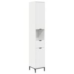 vidaXL Cabinet de salle de bain Blanc brillant 31 5 x 33 x 190 cm