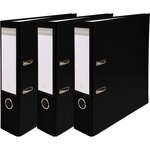 jeu de 3 classeurs à levier Premium  A4  80 mm  noir EXACOMPTA