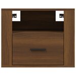vidaXL Table de chevet murale Chêne marron 50x36x40 cm