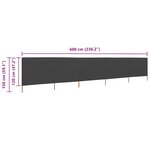 vidaXL Paravent 5 panneaux Tissu 600 x 120 cm Anthracite