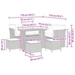 vidaXL Ensemble de canapé de jardin 9 Pièces Noir polyrotin