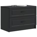 vidaXL Cabinet de chevet Noir 62 x 34 5 x 44 5 cm Bois d'ingénierie