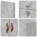 vidaXL Cadre de lit Gris béton 190 x 90 x 31 5 cm Bois d'ingénierie