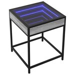 vidaXL Table basse avec LED Infinity sonoma gris 40x40x51 cm