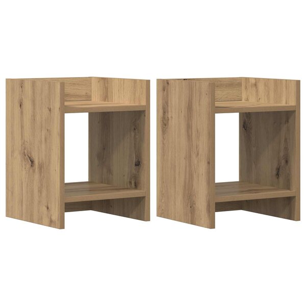 vidaXL Support de Plante 2 pièces Chêne artisanal 30 x 30 x 40 cm