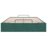 vidaXL Cadre de lit ottoman sans matelas vert foncé 120x200 cm velours
