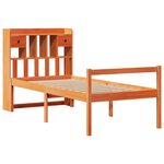 vidaXL Lit bibliothèque sans matelas cire marron 75x190 cm pin massif