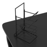 Bureau table poste de travail meuble d'ordinateur informatique étude de jeu avec pieds en forme de ZZ 110 x 60 x 75 cm noir 02_0023773